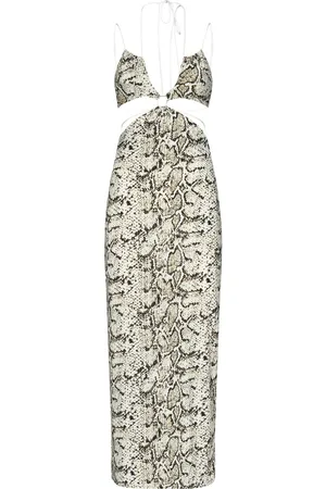 Amazuìn Summer Dresses, female, , ONE SIZE, Python Print Midi Dress