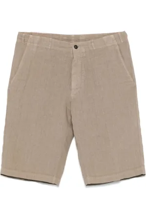 corneliani Casual Shorts, male, , XL, Linen Shorts with Pockets, Made in Italy