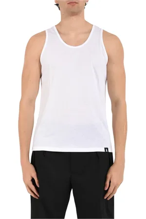 Patrizia Pepe Sleeveless Tops, male, , XL, Cotton Tank Top Round Neck