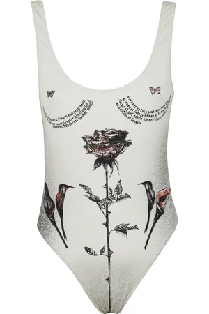 Jean Paul Gaultier One-piece, female, , S, Rose Tattoo Printed Swimsuit