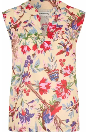 Lollys Laundry Flower Print Top with V-Neck