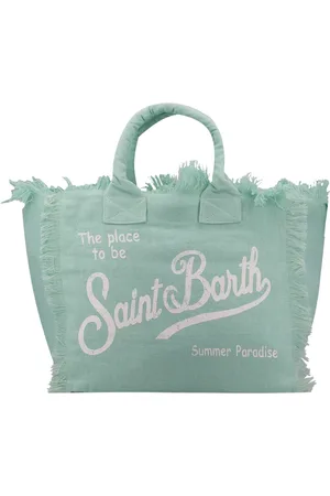 MC2 SAINT BARTH Linen Logo Print Zipper Bag