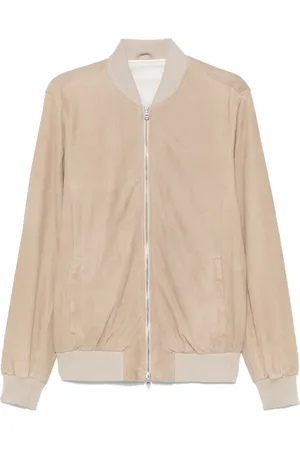 BARBA Bomber Jackets, male, , L, Suede Zip Jacket