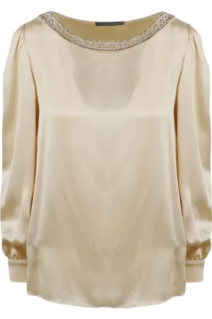 Alberta Ferretti Blouses, female, , XS, Silk Embroidered Blouse Ss23