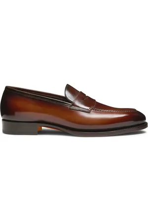 santoni Loafers, male, , 7 1/2 UK, Leather Loafers Made in Italy