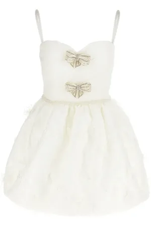 Self-Portrait Party Dresses, female, , S, Wrap Dress with Embellished Bow