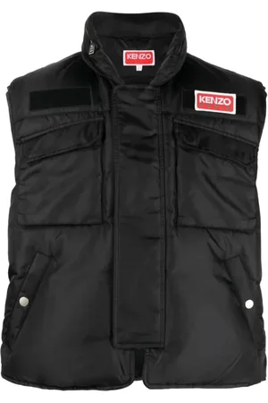 Kenzo Vests, male, , M, Padded Gilet with Logo Patch