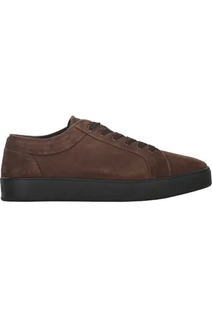 MOORER Suede Trainers Round Toeline Calf Rubber