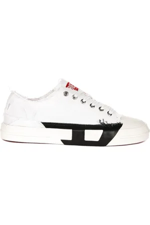 Diesel Sneakers, male, , 11 UK, Low Black Canvas Trainers Men
