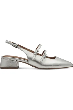 Tamaris Pumps, female, , 3 UK, Elegant Grey Slingbacks with Block Heel