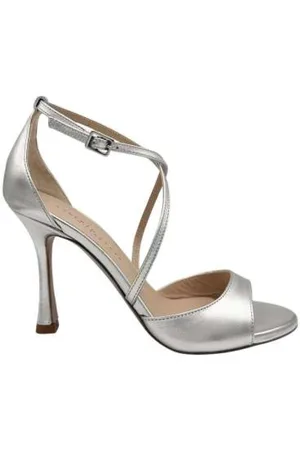 ROBERTO FESTA Silver laminated leather sandal