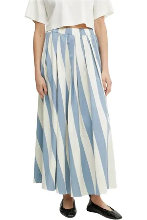 Max Mara Maxi Skirts, female, , 3XS, Striped midi skirt with pleats
