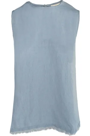 Hest HÉST, Sleeveless Tops, female, , L, Lila Linen Woven Top Blouse Shirt