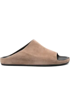 Officine creative Sliders, male, , 10 UK, Suede sandals with rubber sole