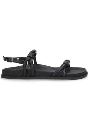 Elena Iachi Flat Sandals, female, , 6 UK, Essential Leather Sandal with Ankle Strap