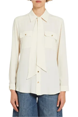 MARELLA Shirts, female, , M, Ivory Long Sleeve Shirt Elegance