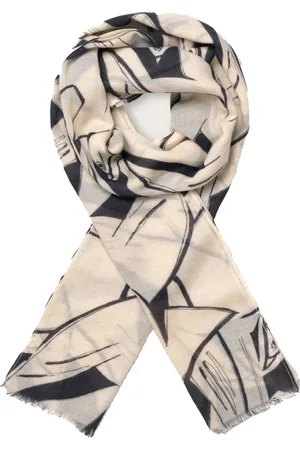 Masai Winter Scarves, female, , ONE SIZE, Bird Print Wool Scarf Fog