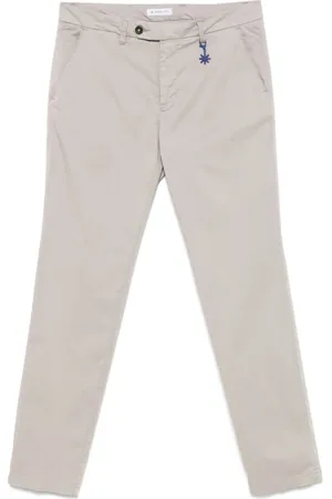Manuel Ritz Slim-fit Trousers, male, , L, Ash Grey Trousers with Concealed Fly