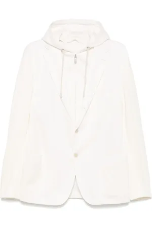 ELEVENTY Blazers, male, , XL, Detachable Hood Linen Cotton Jacket