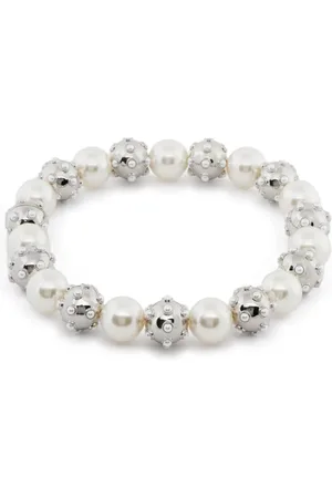 Marc Jacobs Necklaces, female, , ONE SIZE, Pearl Dot Statement Necklace Silver/White