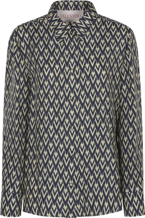 VALENTINO Twill Shirt with V Print