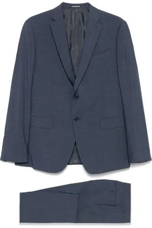 Emporio Armani Single Breasted Suits, male, , XL, Classic Wool Suit with 2 Buttons