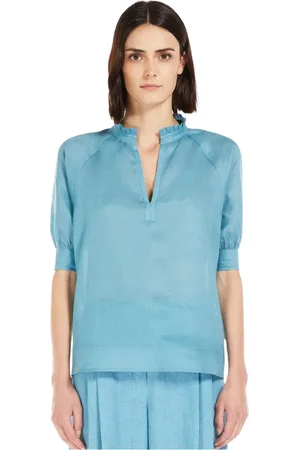 Max Mara Raglan Sleeve Blouse with Ruffles