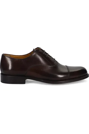 SANGIORGIO Business Shoes, male, , 7 UK, Dark Leather Oxford Shoes