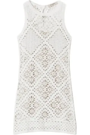 Twin-Set Floral Crochet Dress for Summer Outings