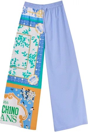 Moschino Foulard Print Cotton Poplin Trousers