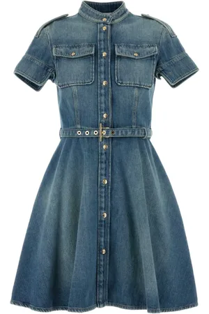 Alexander McQueen Shirt Dresses, female, , S, Denim Mini Dress