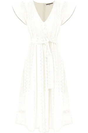 Kocca Short Dresses, female, , L, Broderie Anglaise Midi Dress with Sash
