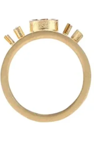 Maison Margiela Rings, male, , M, Elegant Gold 925 Silver Ring