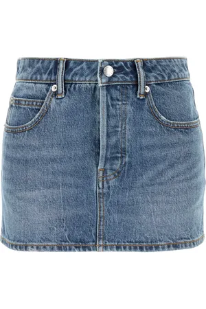 Alexander Wang Denim Skirts, female, , W27, Mini Skirt Hotfix Mesh Undie