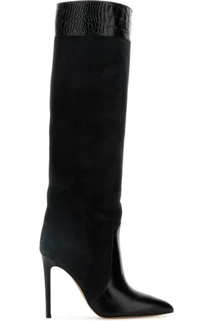 PARIS TEXAS Embossed Point-Toe Stiletto Boots
