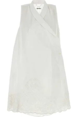 BODE Midi Dresses, female, , M, Linen Blevoir Dress