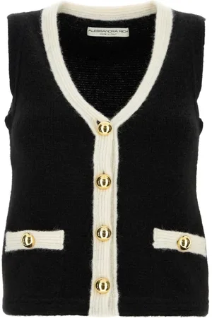 Alessandra Rich Stylish Alpaca Blend Vest