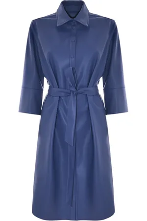 Kocca Elegant Shiny Midi Dress with Belt