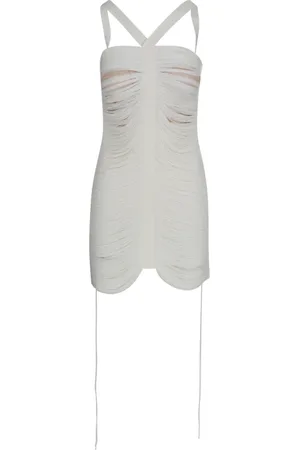 ANDREA ADAMO Party Dresses, female, , S, Floatinig Ribs Mini Dress With Lacing
