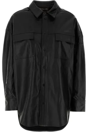 Michael Kors Shirts, female, , XS, Oversize Leather Shirt