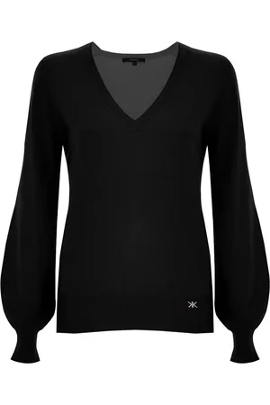 Kocca Soft Knit V-Neck Jumper with Bishop Sleeves