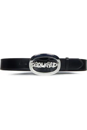 Dsquared2 Belts, female, , 75 CM, Leather Belt with Silver Buckle