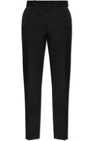 Alexander McQueen Suit Trousers, male, , L, Wool pleat-front trousers