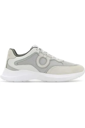 Salvatore Ferragamo Sneakers, male, , 4 UK, White Leather Mesh Bay Man Trainers
