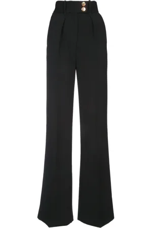 Elisabetta Franchi Wide Trousers, female, , L, Wide Leg Palazzo Trousers