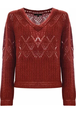 Kocca V-neck Knitwear, female, , XL, Mohair Wool Blend Openwork Jumper