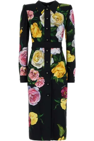 Dolce & Gabbana Maxi Dresses, female, , S, Printed Shirt Dress