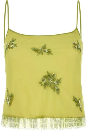 BLUMARINE Tulle Embroidered Top