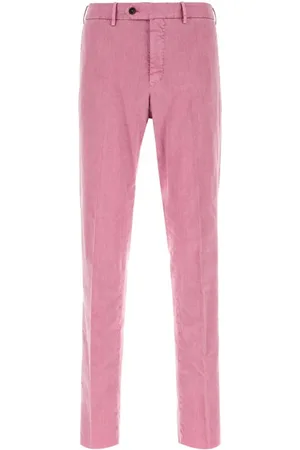 PT Torino Fuchsia Linen Blend Stretch Trousers