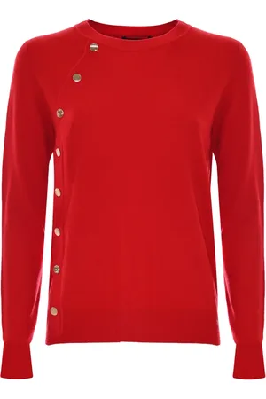 Kocca Round-neck Knitwear, female, , L, Side Buttoned Viscose Jumper